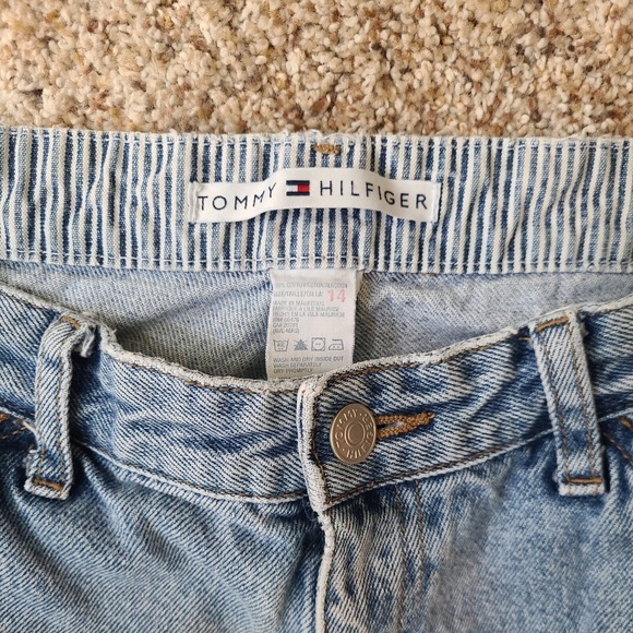 Tommy Hilfiger Women 14 Jeans Y2K Cropped Carpenter Cargo - Picture 4 of 7